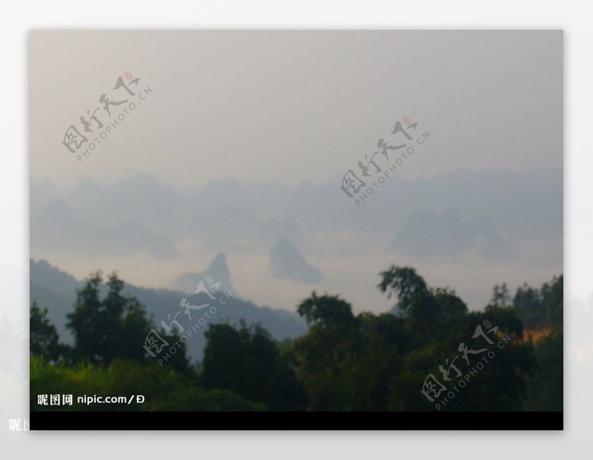 早晨从山上看到的龙茗镇图片