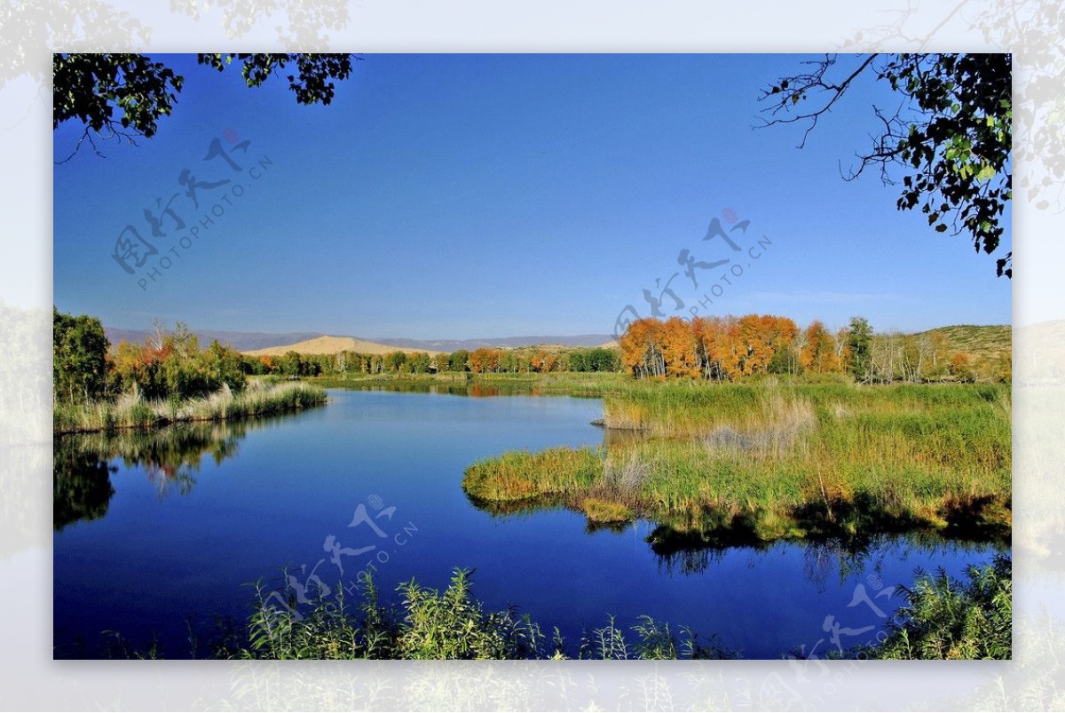 新疆白沙湖景色图片