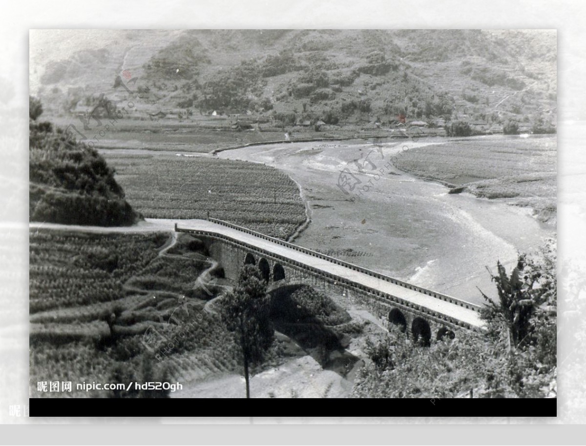 筠连县镇舟镇大桥80年代老照片图片