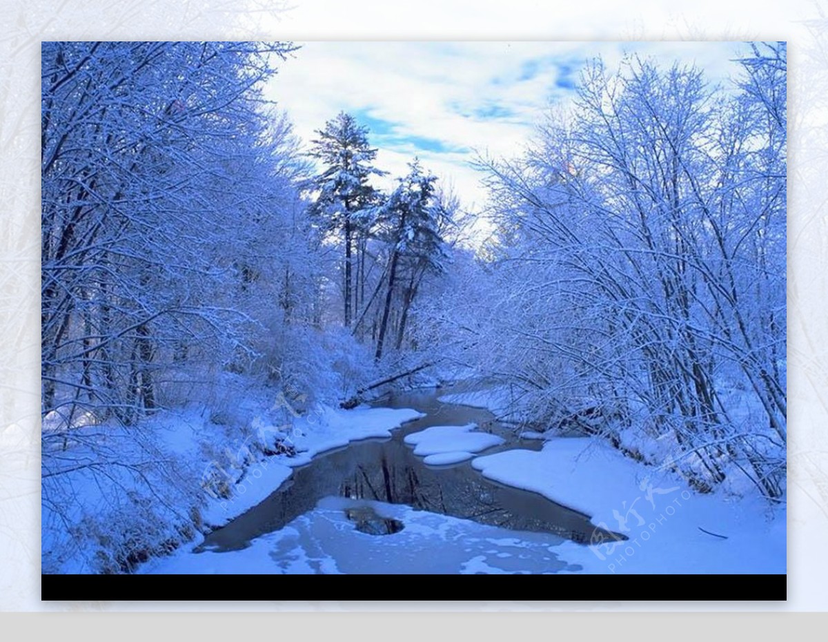 雪景河边5图片