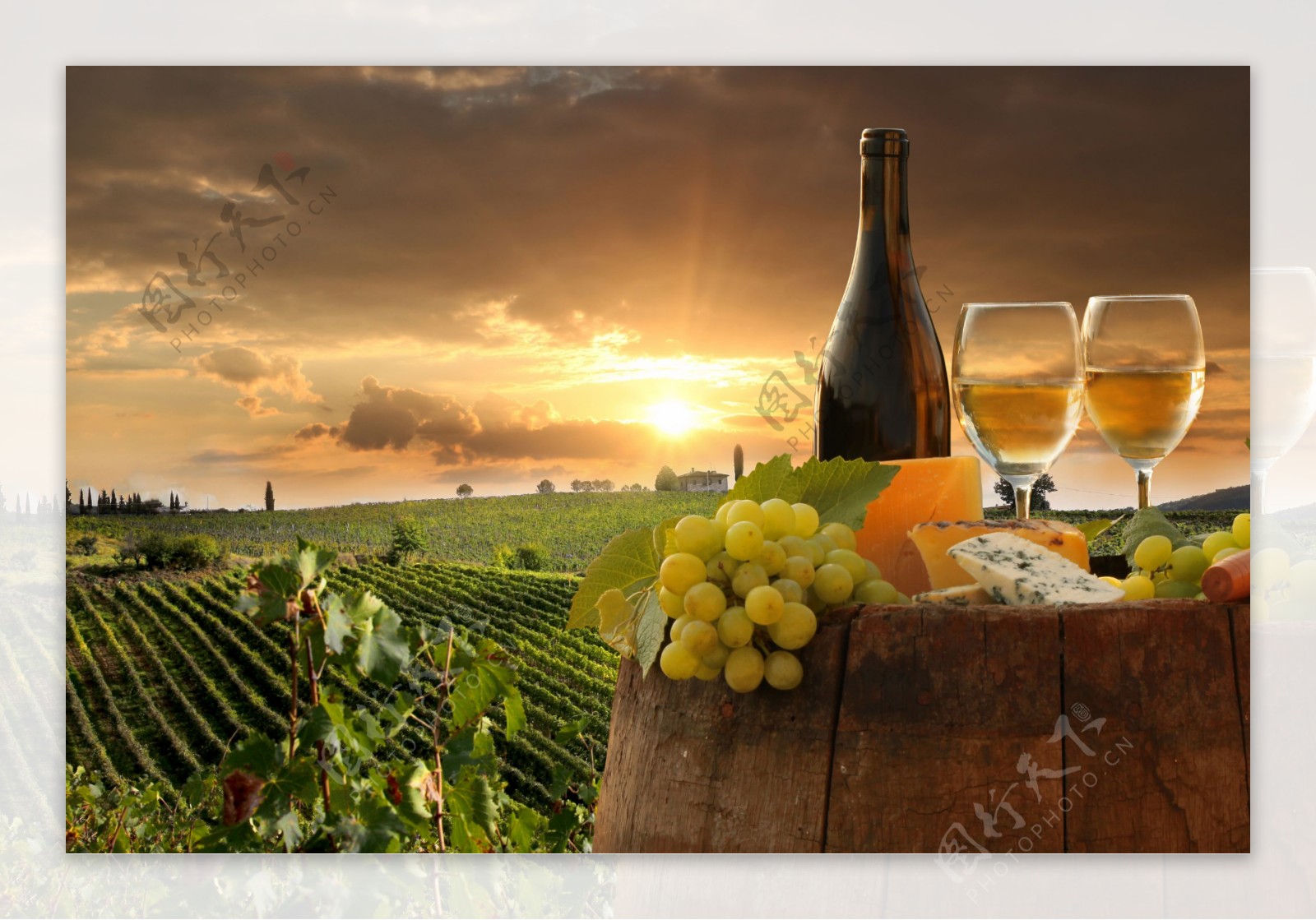 法国葡萄酒庄园图片