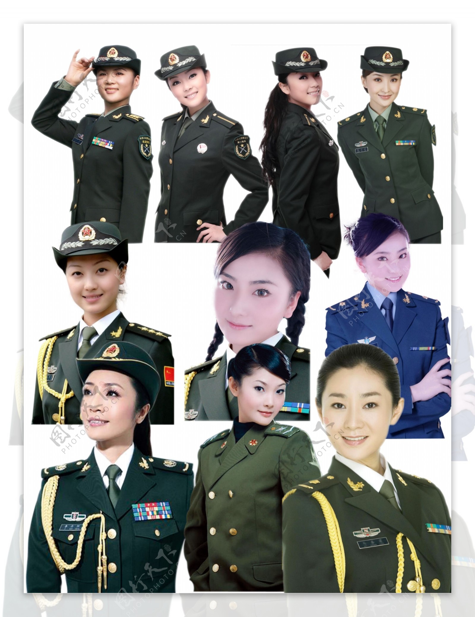 女兵集合图片