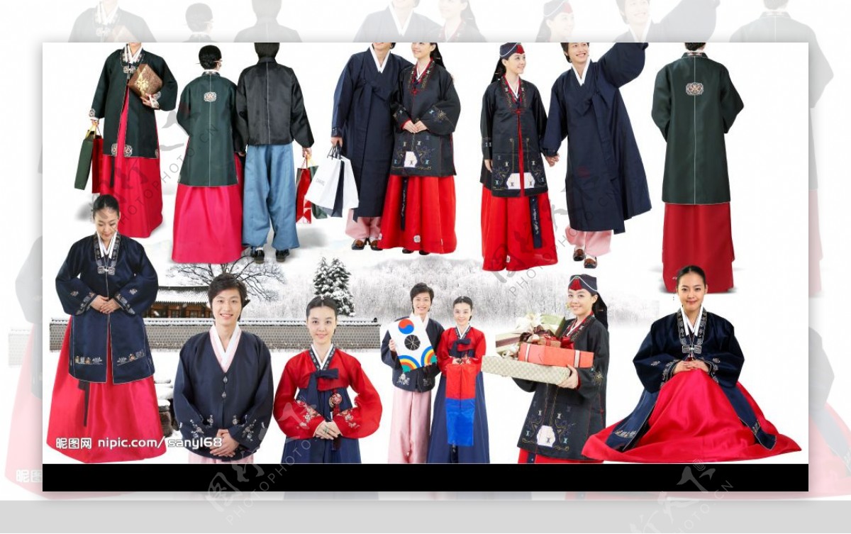 韩国传统美女图片