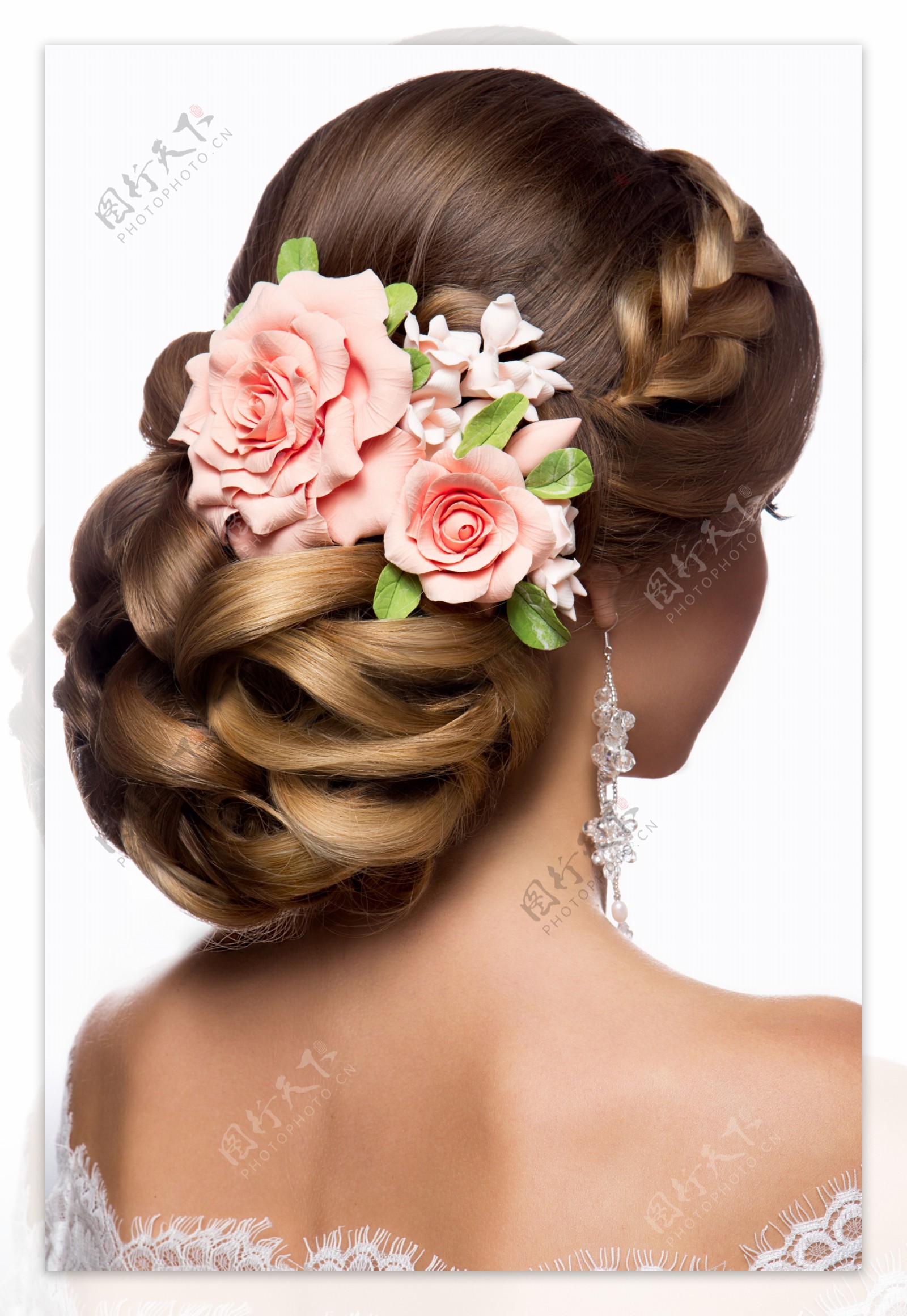 新娘造型 新娘发型 盘发 韩式 唯美 仙子 编… - 堆糖，美图壁纸兴趣社区