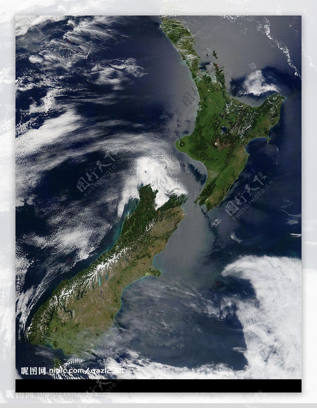 新西兰的卫星照片图片