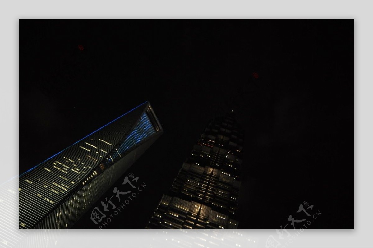 环球金融中心夜景图片