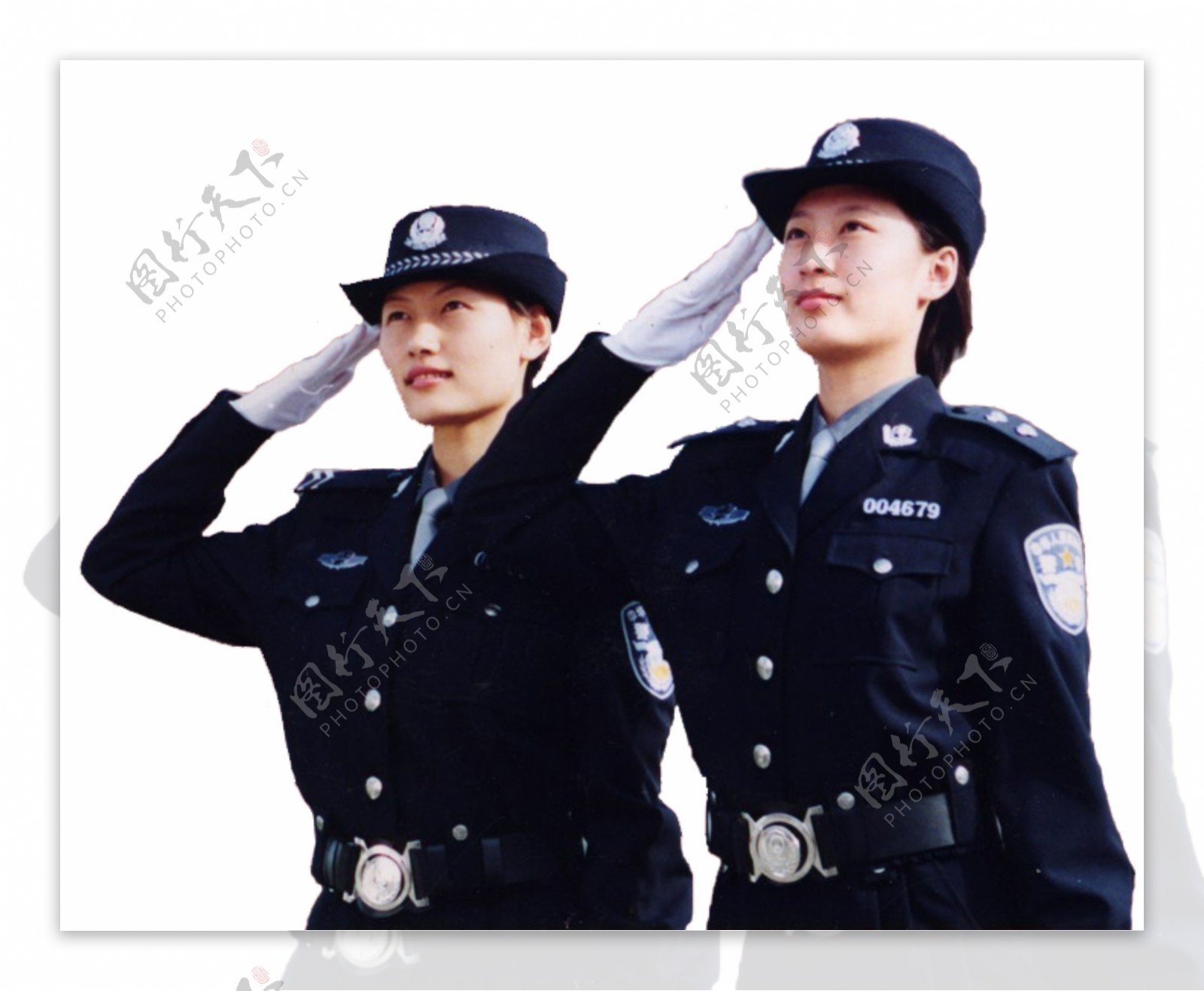 女警察敬礼图片