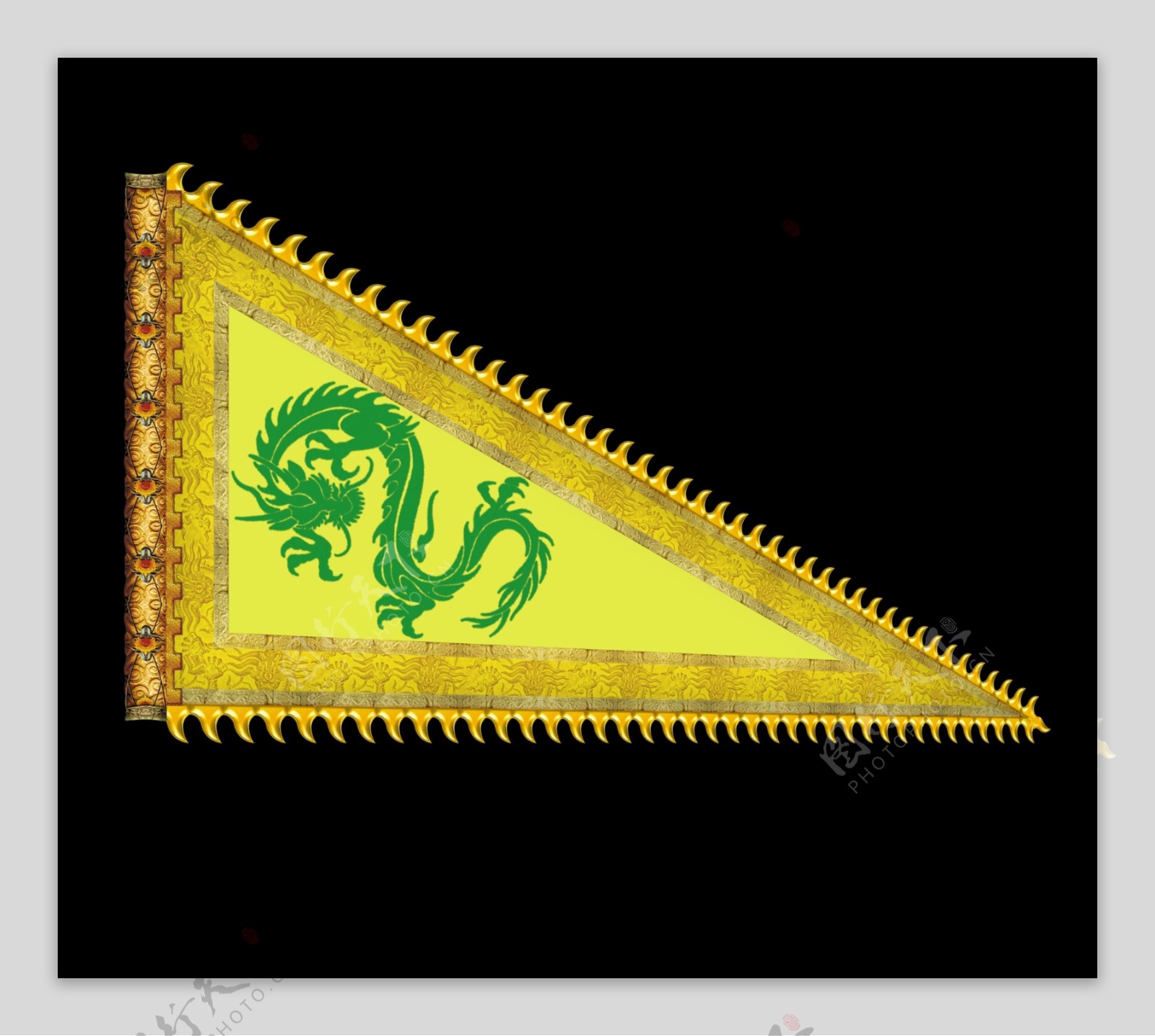 绿龙旗图片
