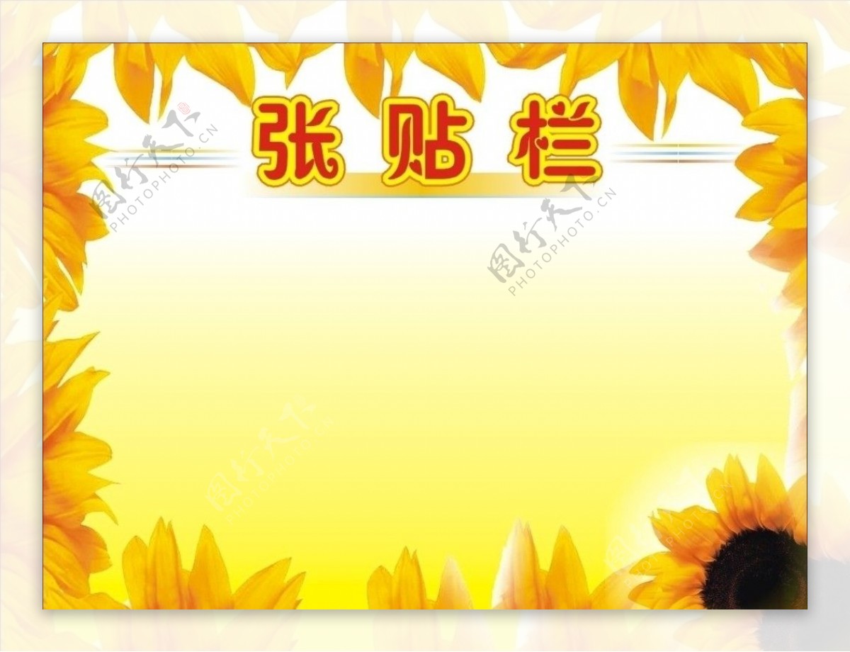 张贴栏黄色向日葵太阳灿烂阳光图片