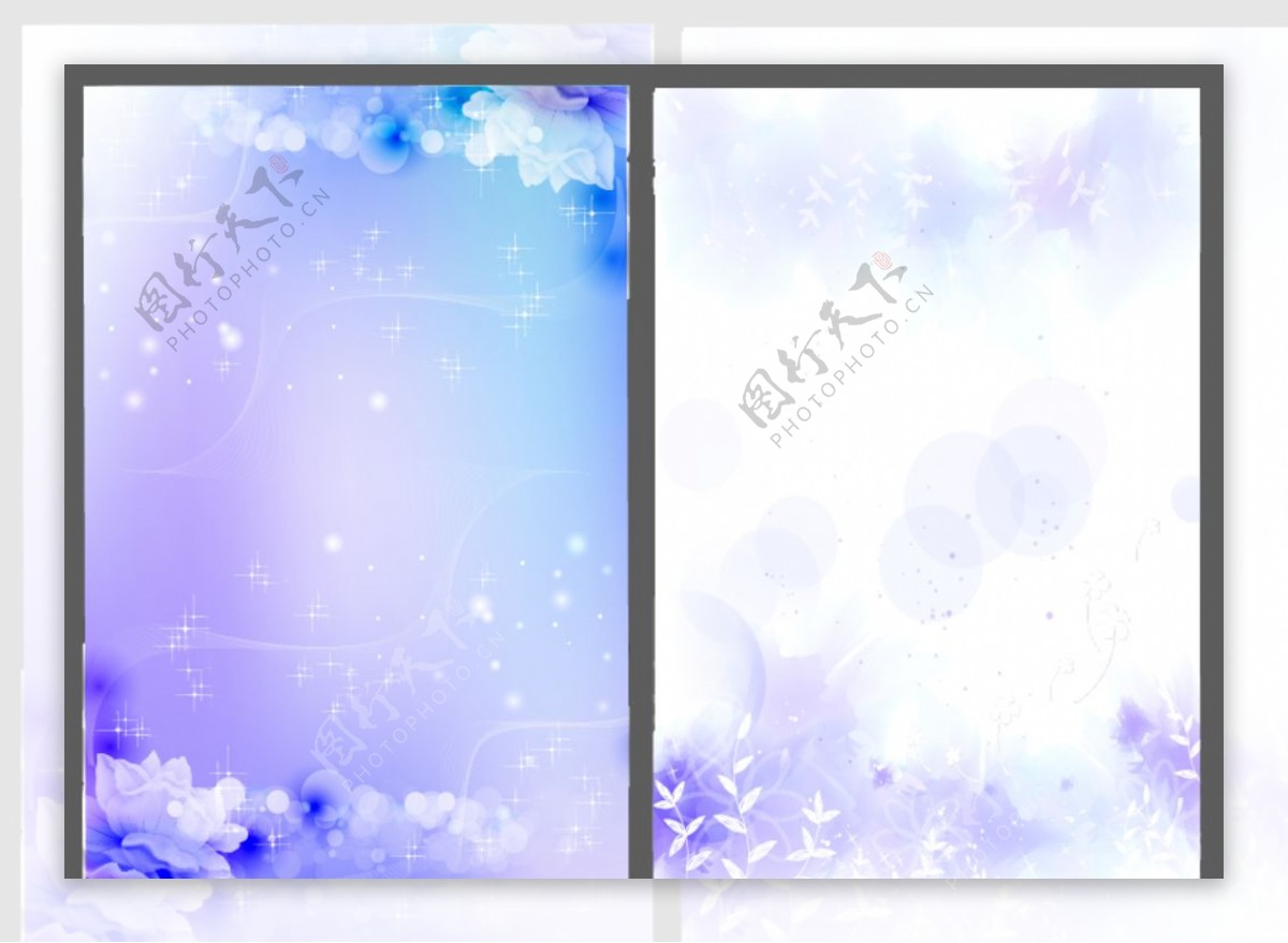 紫色梦幻展板图片