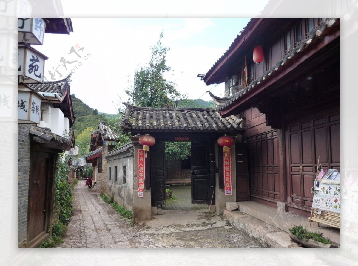 丽江古城古街古建筑图片