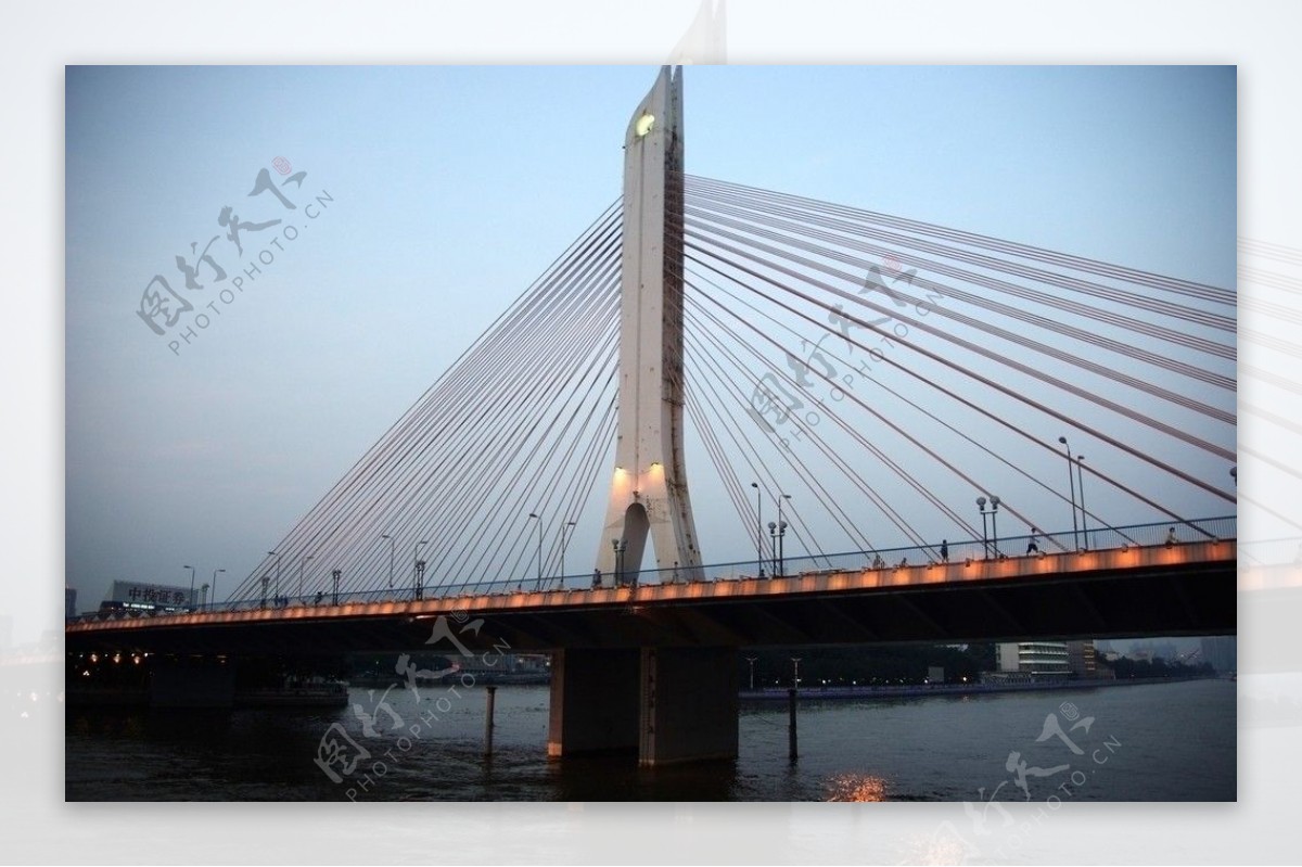 广州羊城花城珠江夜景海印桥桥梁桥灯饰灯光工程光亮工程图片