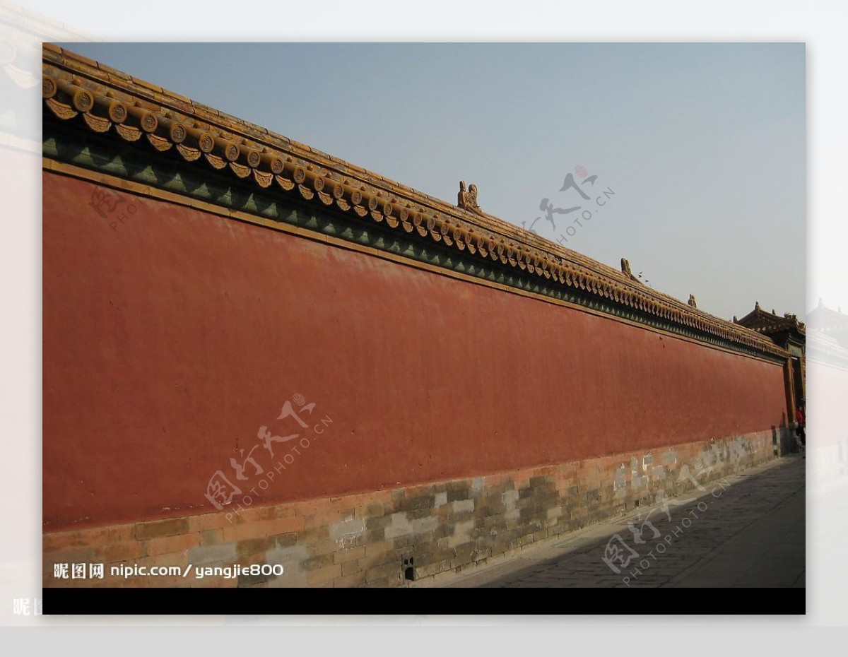 北京故宫的宫墙图片