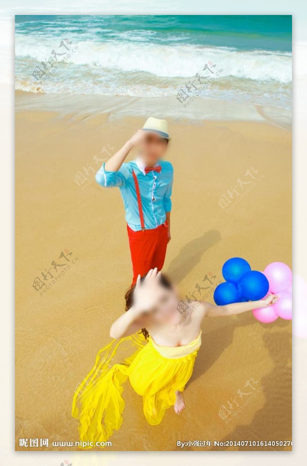 沙滩拍婚纱照图片
