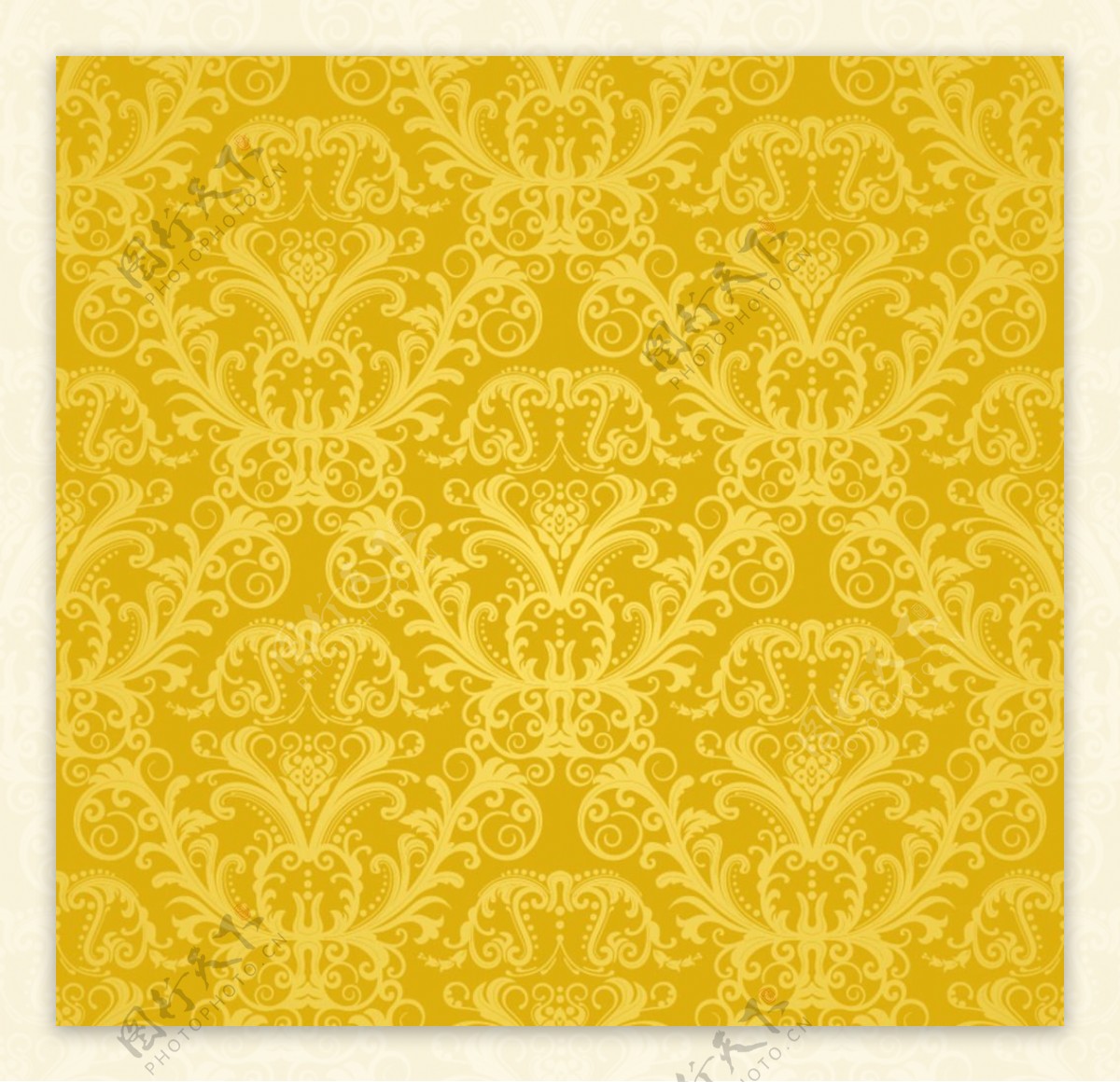 欧式金色花纹背景矢量素材图片