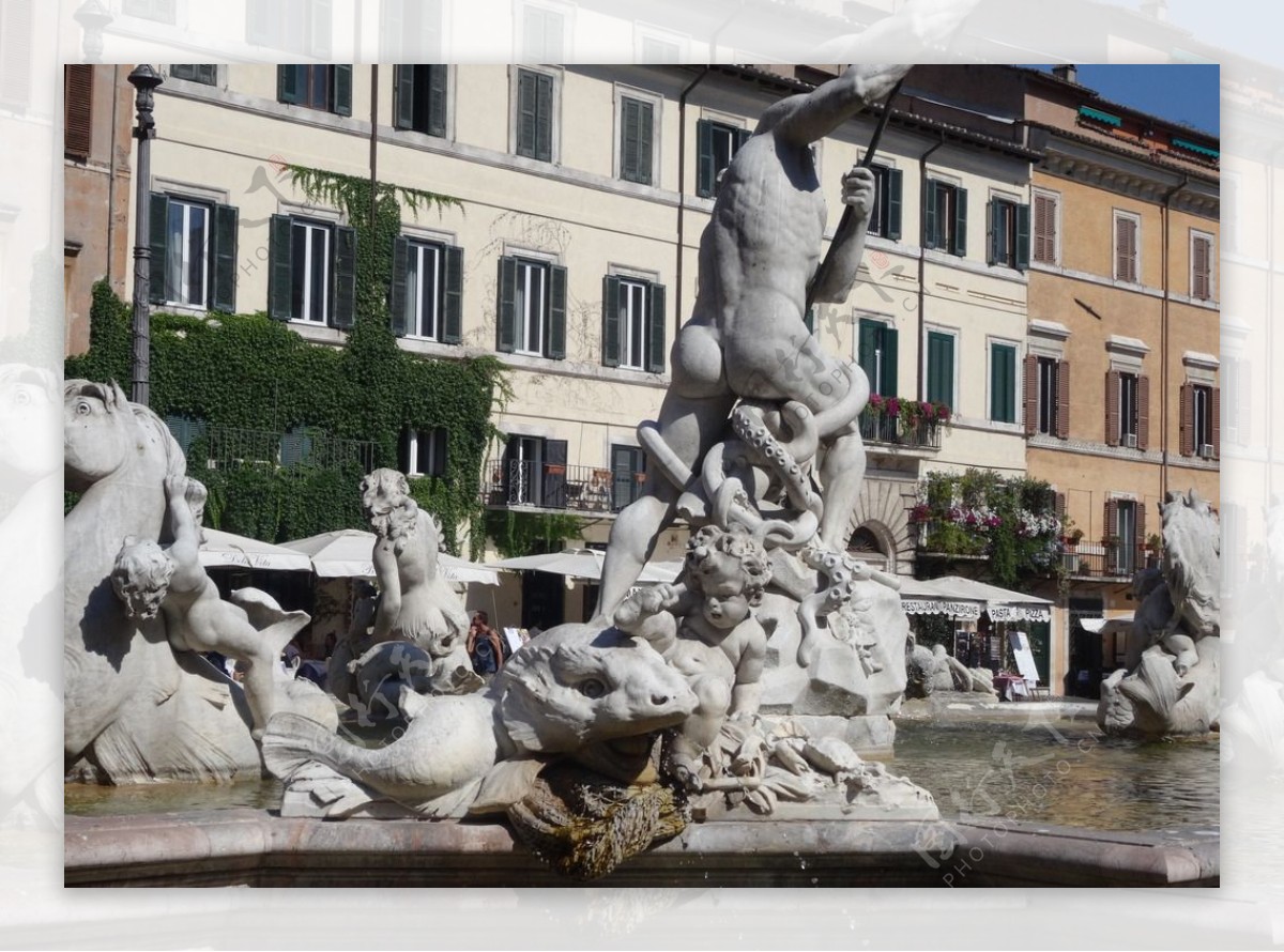 意大利罗马的四河喷泉图片