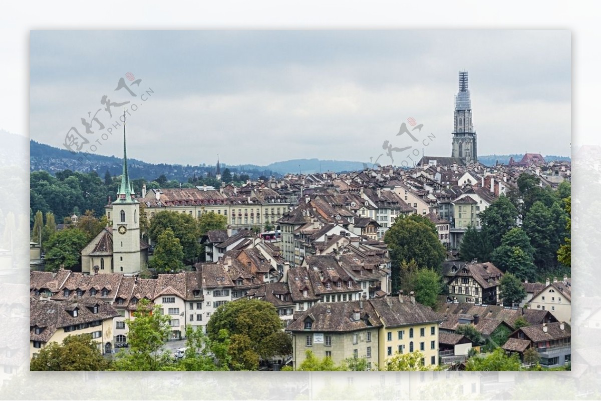 瑞士伯尔尼居民区俯瞰图片