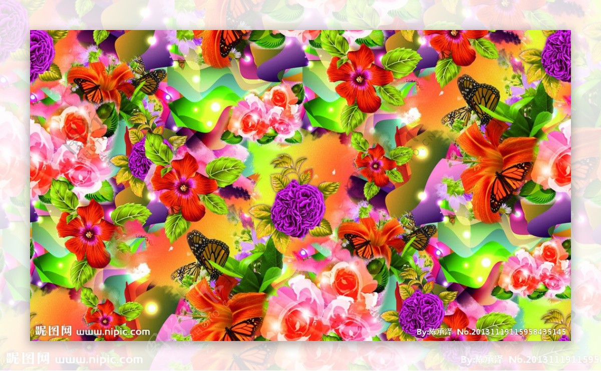 蝴蝶花背景图片