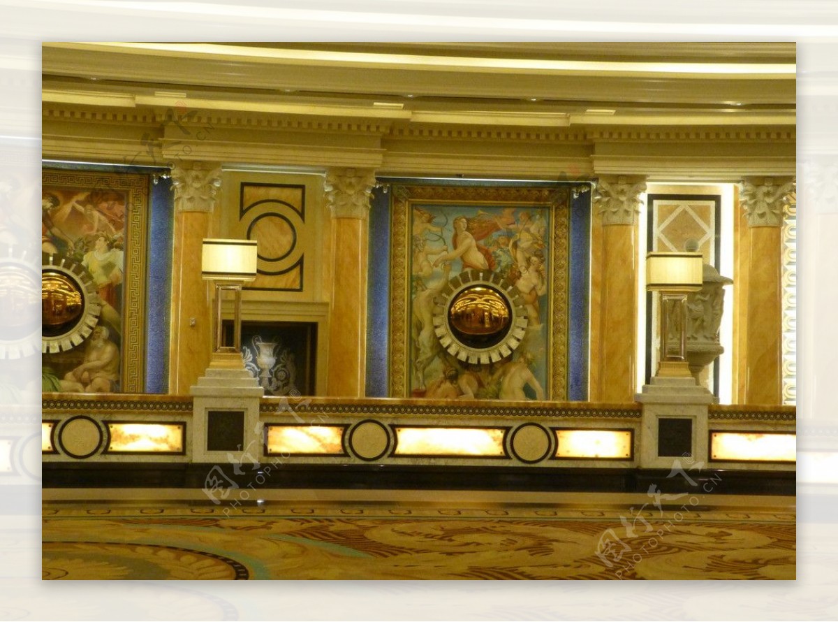凯撒皇宫酒店大厅壁画图片