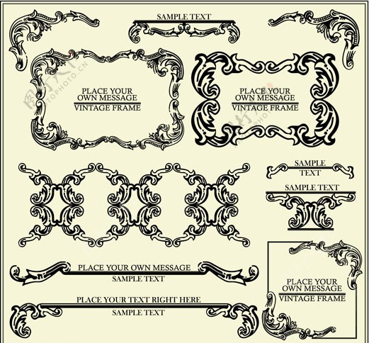 欧式花纹边框图片