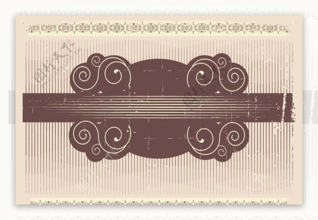 古典花纹边框矢量素材图片