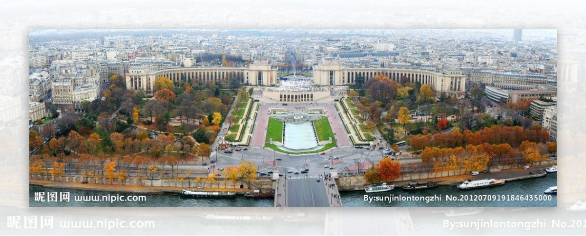 俯瞰巴黎战神广场图片