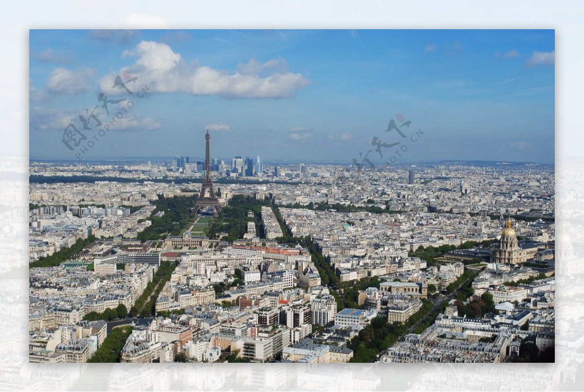巴黎城区俯瞰图片