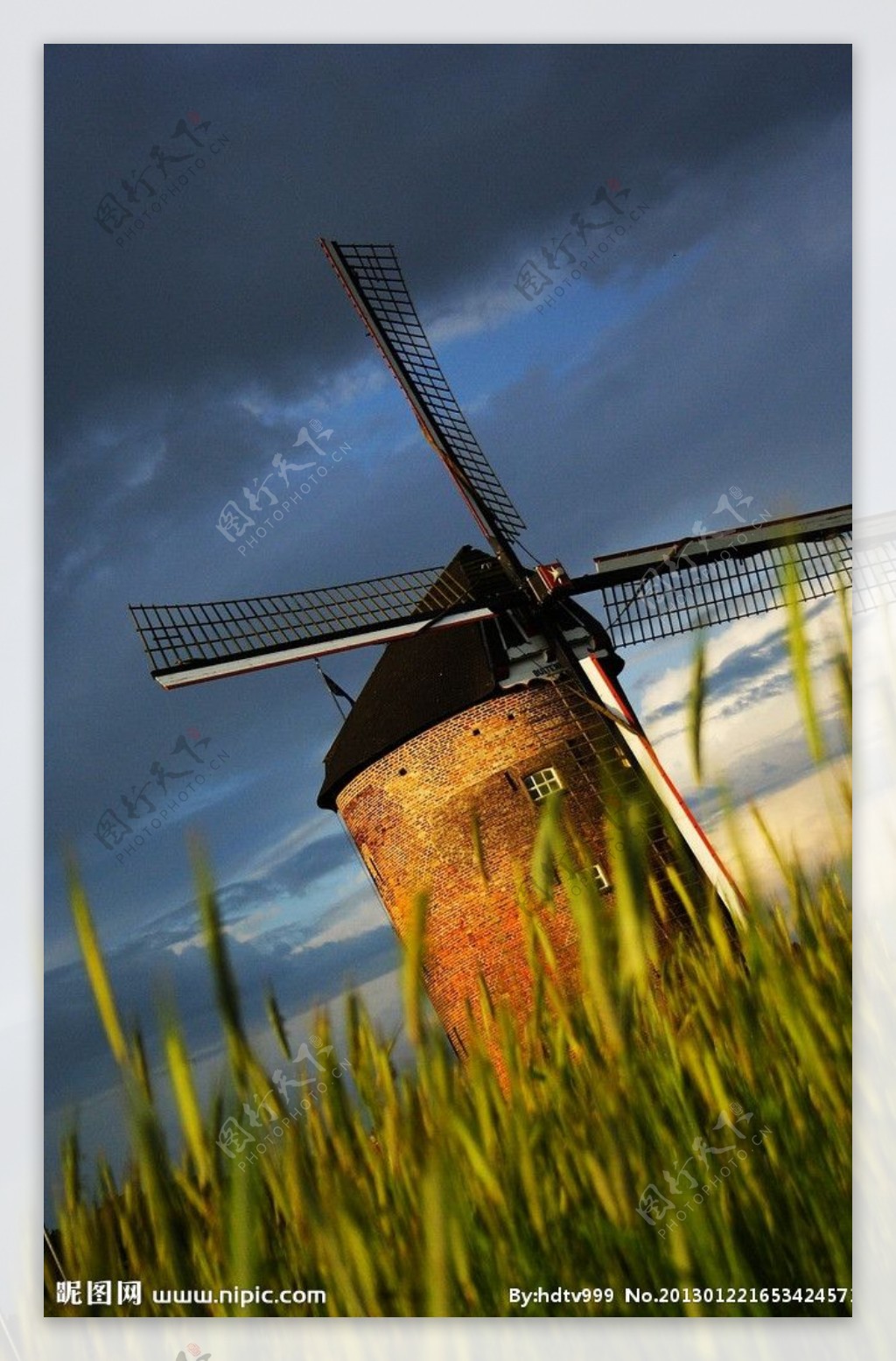 荷兰风车磨坊图片
