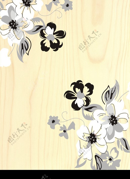 木纹花朵图片