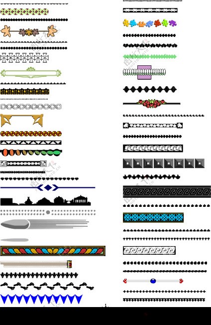 矢量边条图片