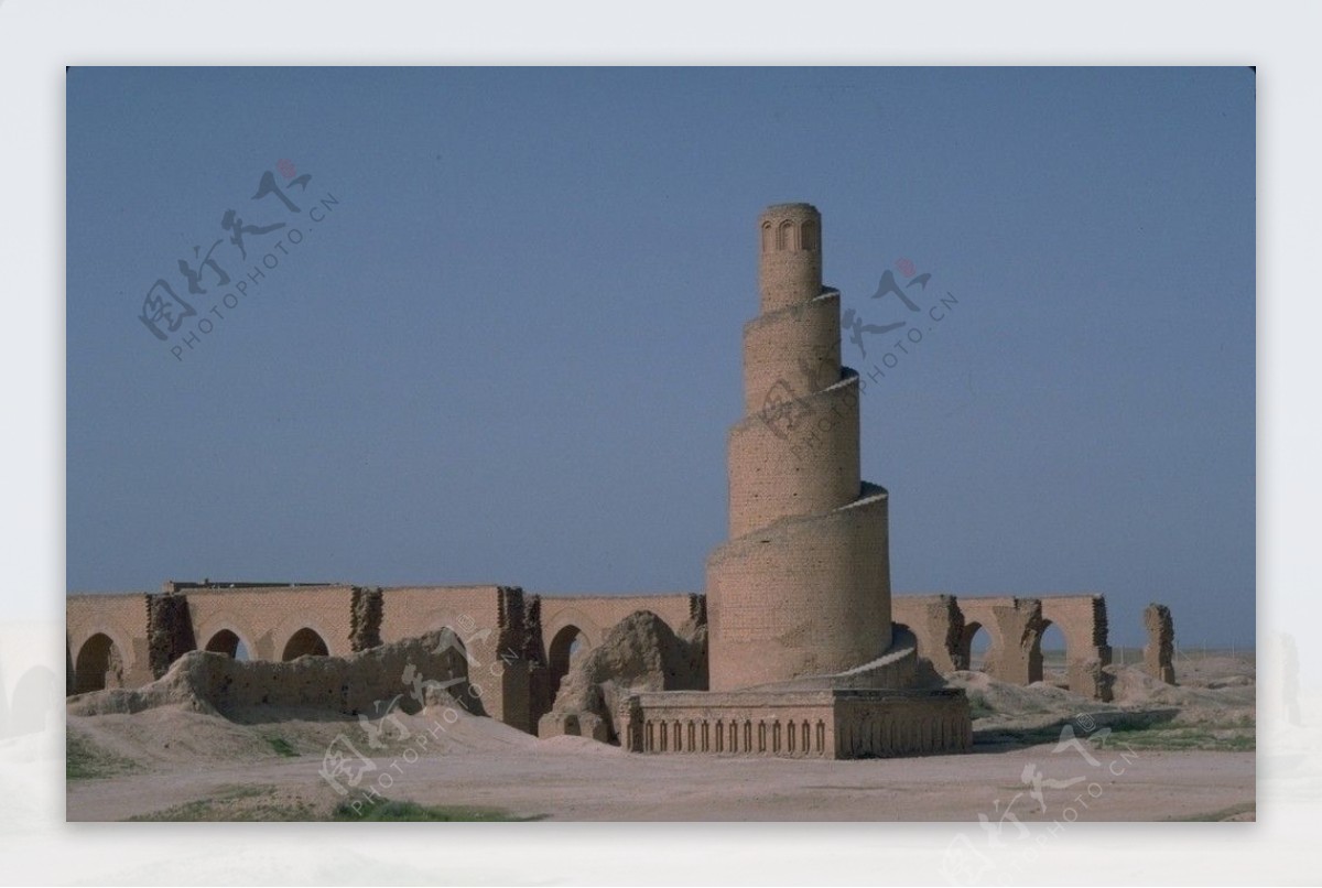 伊拉克萨马古城伊斯兰教光塔图片