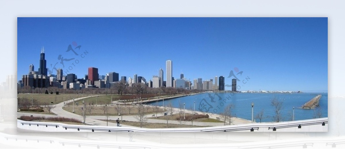 芝加哥密歇根湖畔图片
