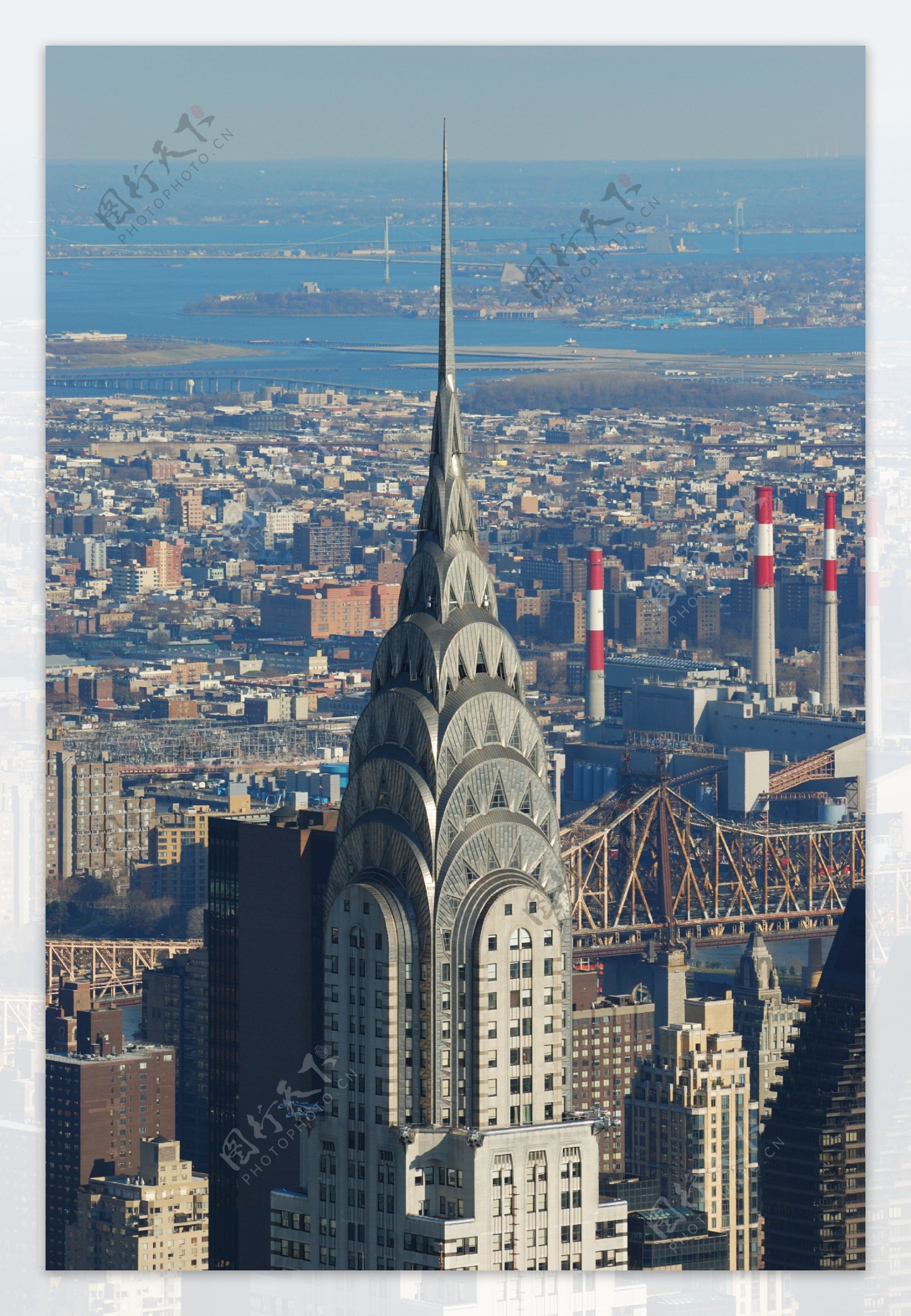 纽约克莱斯勒大厦漂亮的屋顶图片