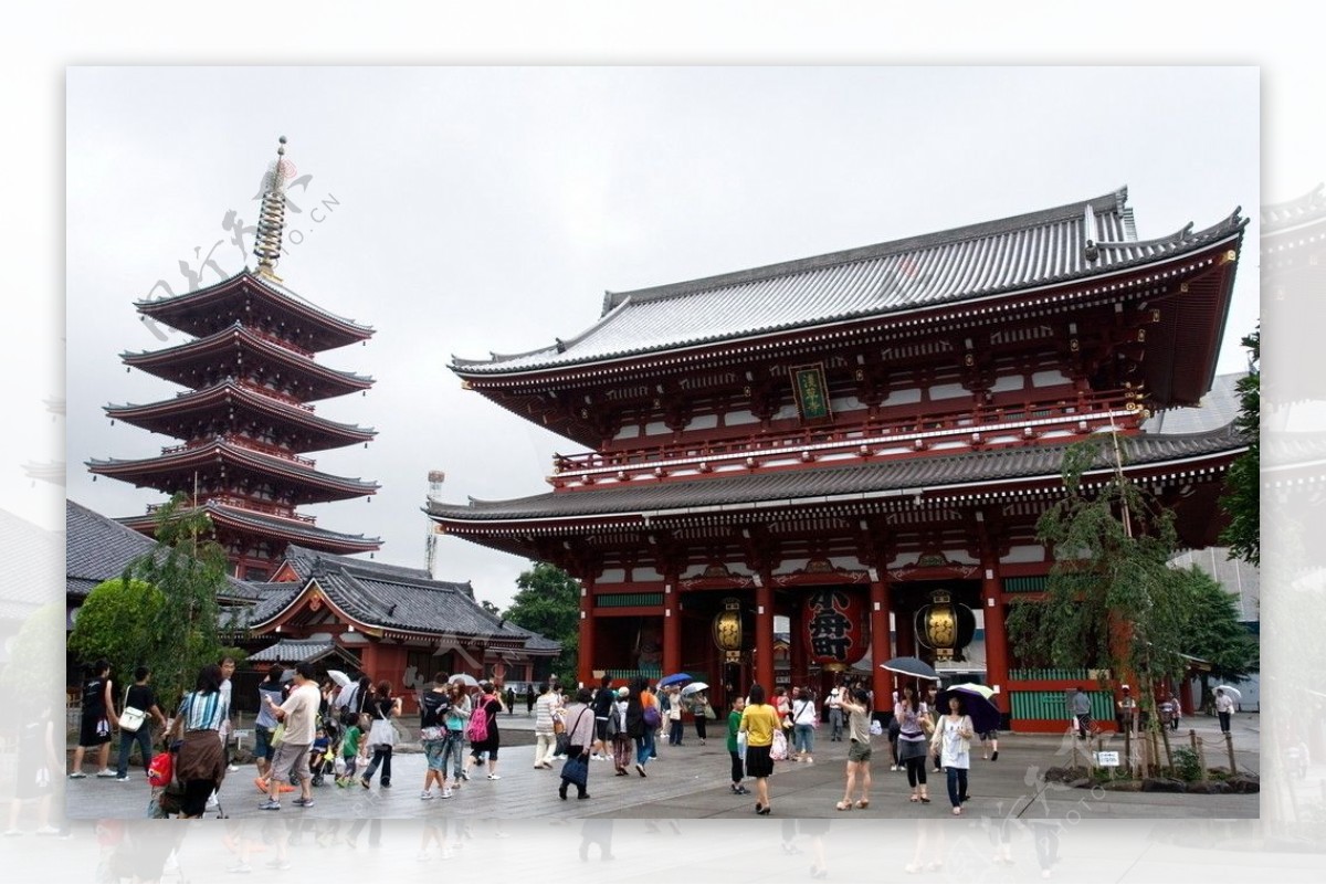 东京古老的浅草寺图片