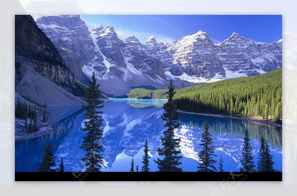 加拿大班芙国家公园梦莲湖图片