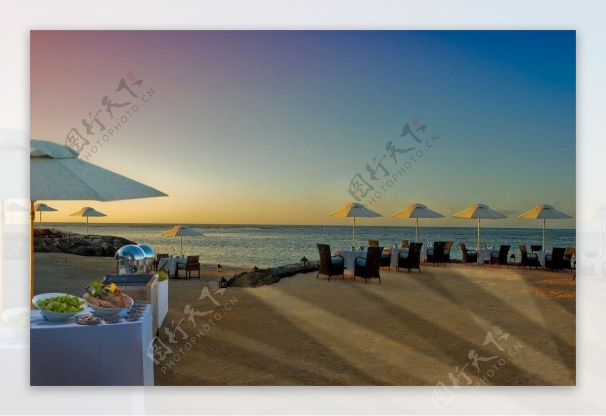 毛里求斯沙滩室外餐厅图片