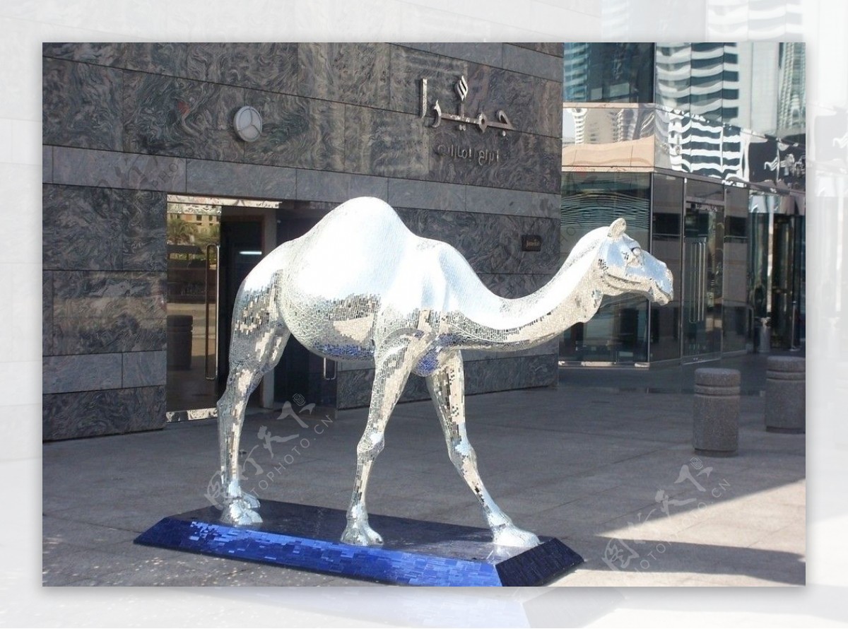 迪拜城市雕塑图片
