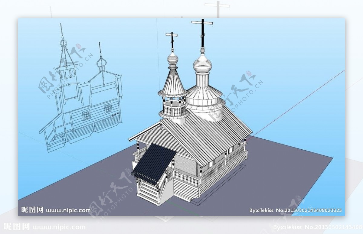 sketchup别墅图片