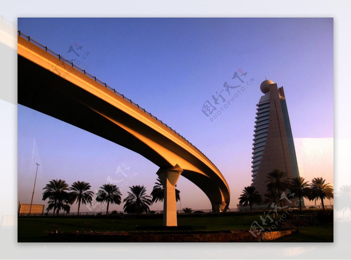 迪拜的黄昏图片