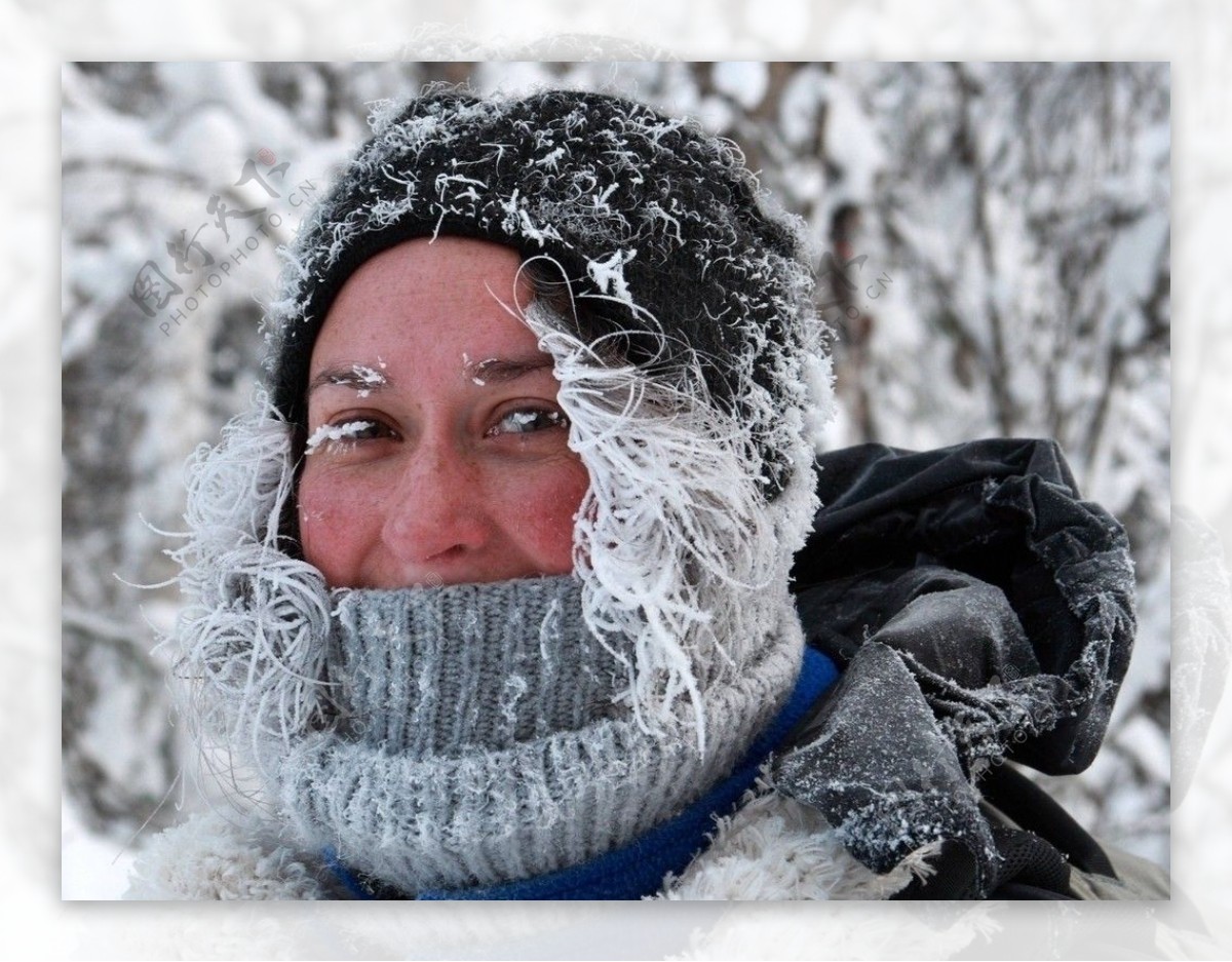 冬季的阿拉斯加女人图片