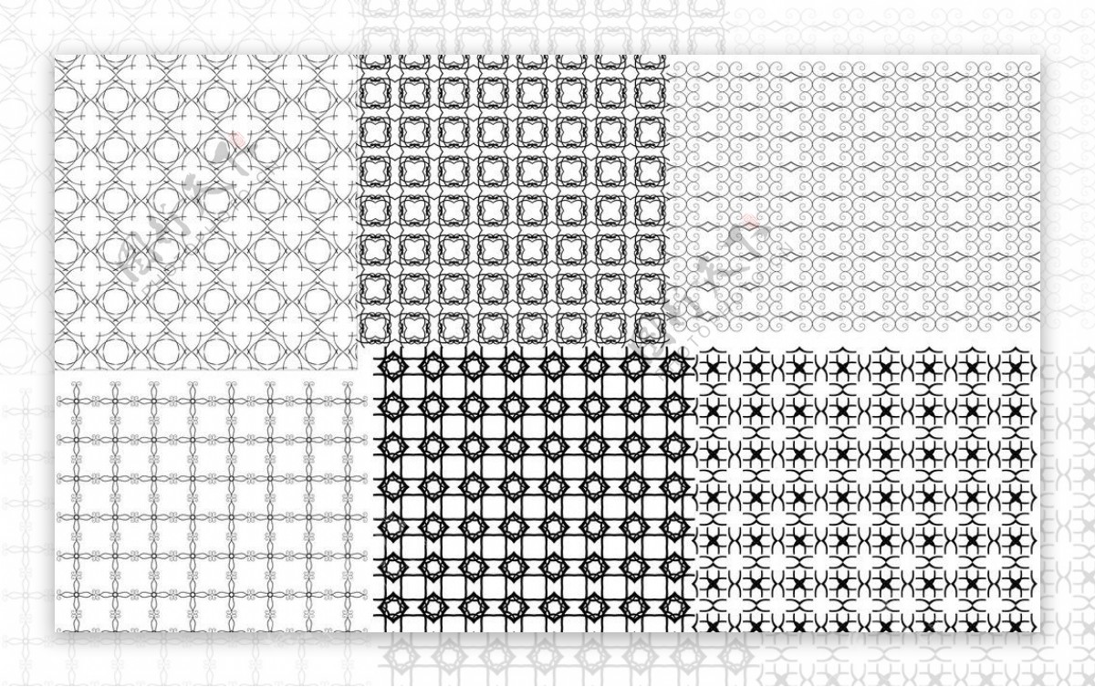时尚黑白花纹底纹印花背景图片