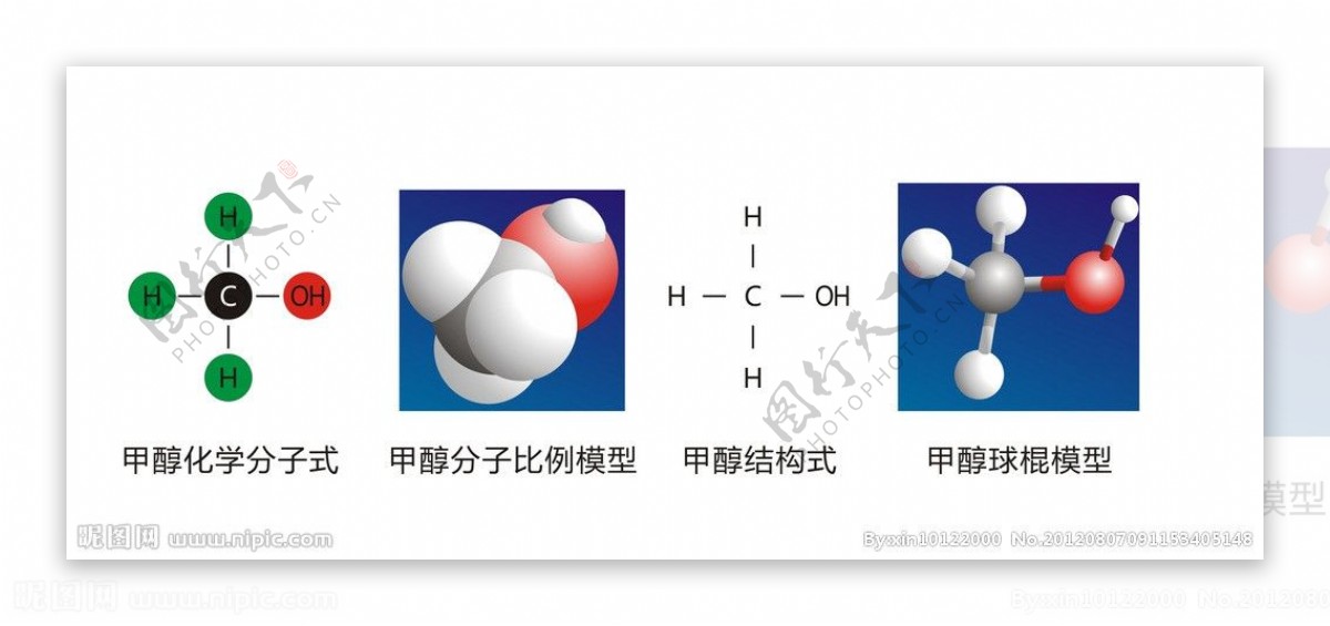 甲醇分子式图片