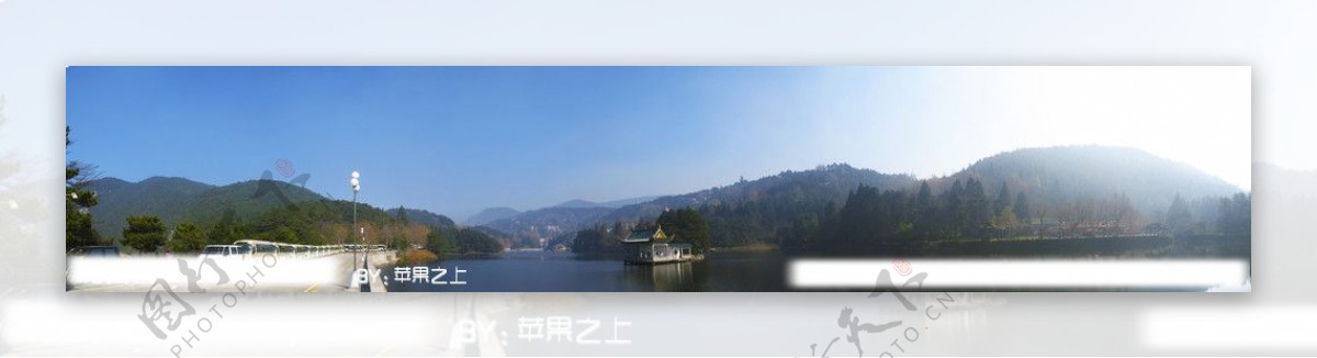 如琴湖全景图图片