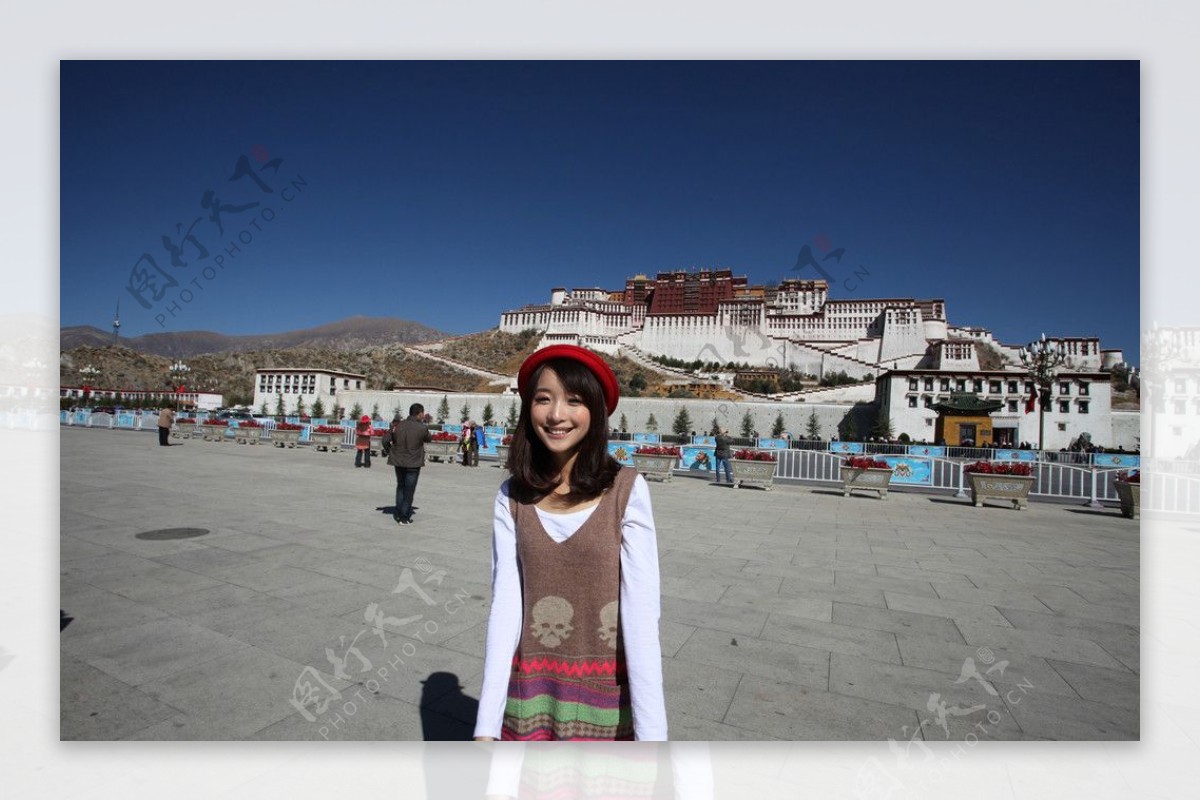 西藏美女图片