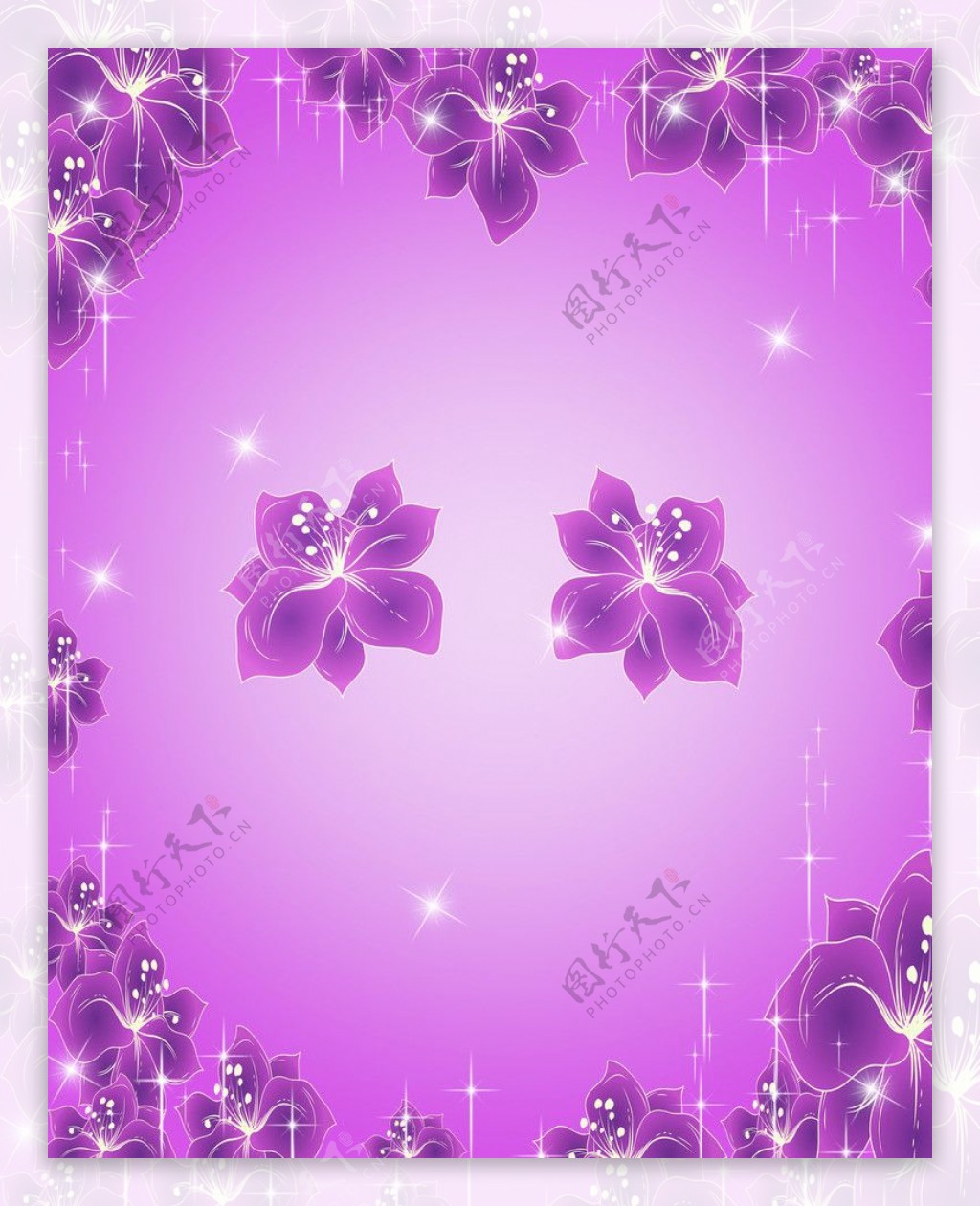 紫色花朵移门图片