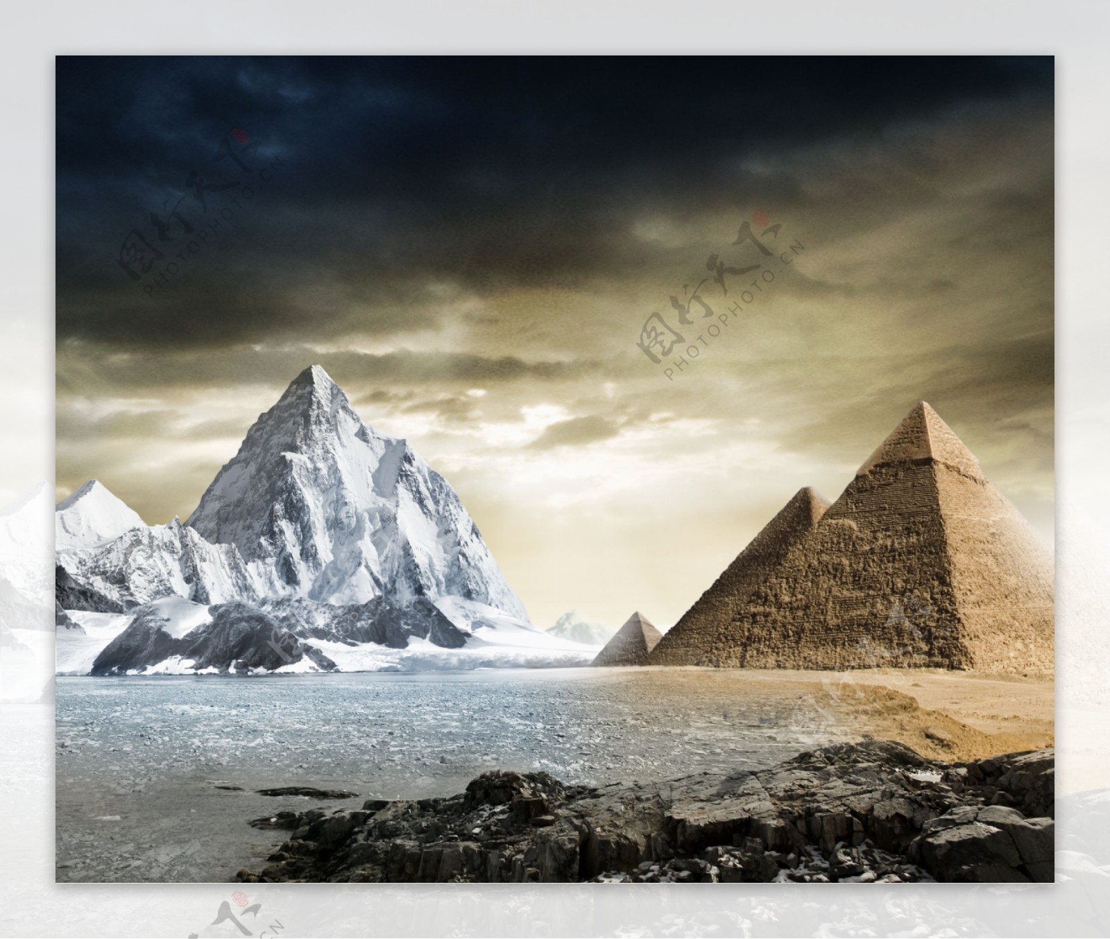 金字塔雪山图片
