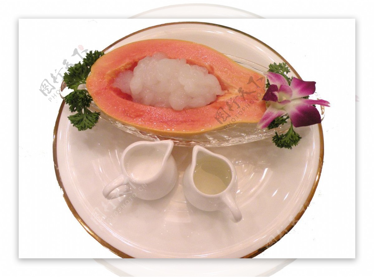 夏威夷木瓜炖雪蛤图片