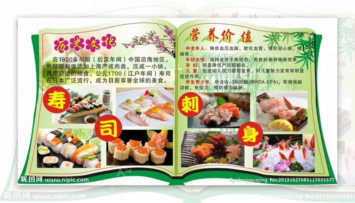 三文鱼寿司刺身海报图片