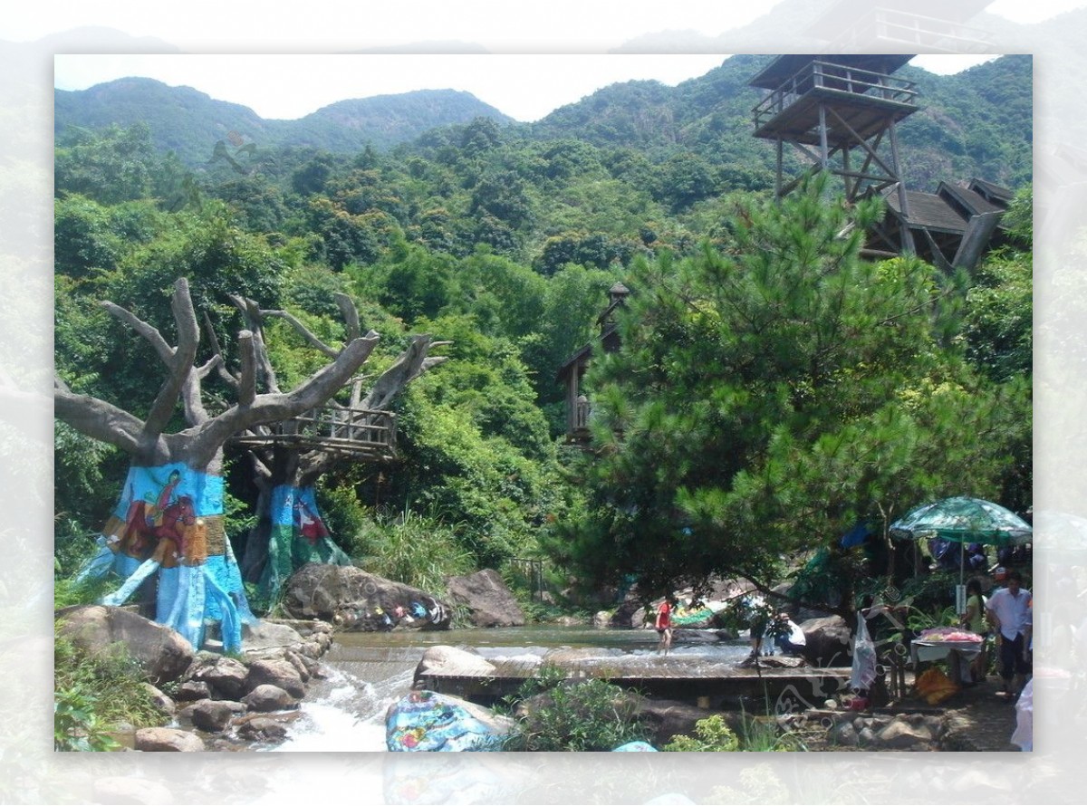 白水寨休闲生活山水旅游地图片