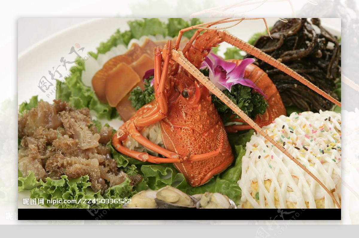 大虾炒花菜图片